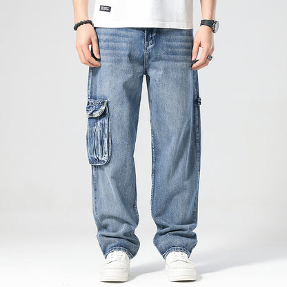 Hip Hop Men's Nostalgic Retro Multi-pocket Pants