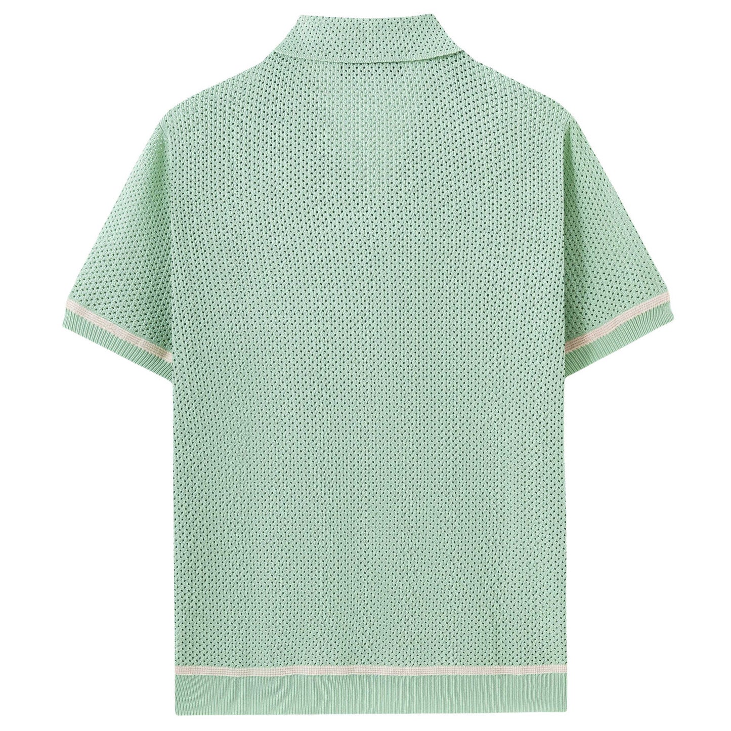 Mens Summer Casual Hollow-Out Knit Top