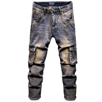 Hip Hop Men's Nostalgic Retro Multi-pocket Pants
